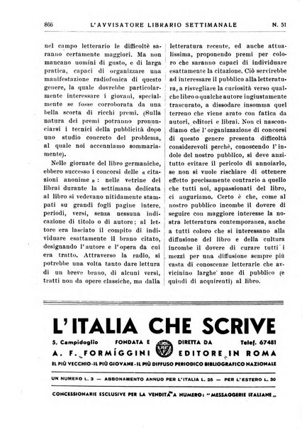 L'avvisatore librario settimanale bollettino bibliografico