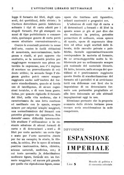 L'avvisatore librario settimanale bollettino bibliografico