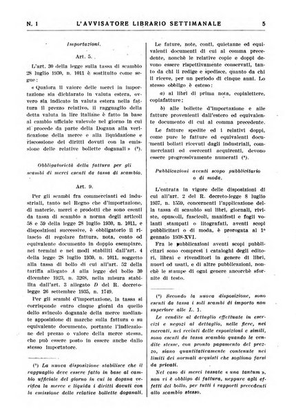 L'avvisatore librario settimanale bollettino bibliografico