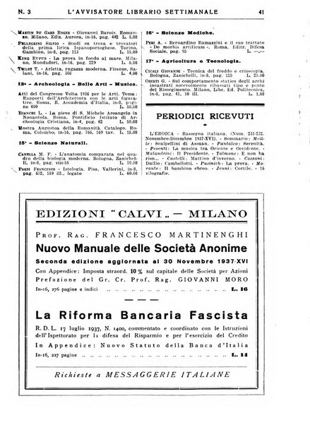 L'avvisatore librario settimanale bollettino bibliografico