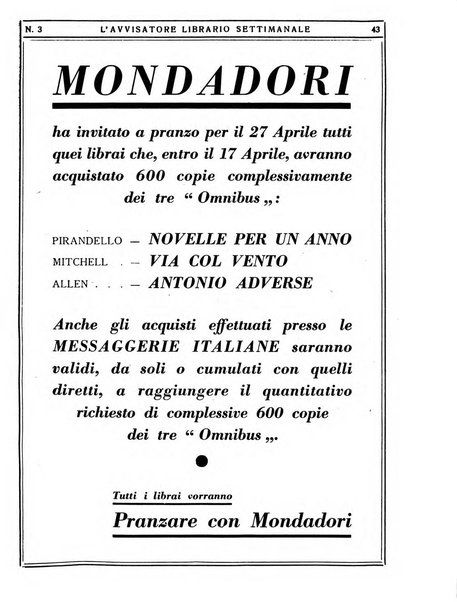 L'avvisatore librario settimanale bollettino bibliografico