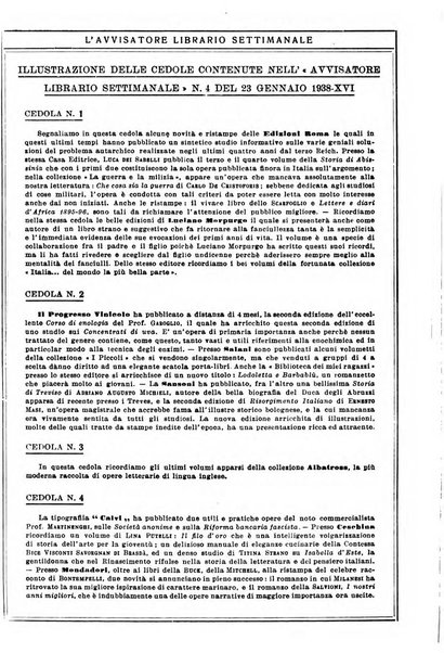 L'avvisatore librario settimanale bollettino bibliografico