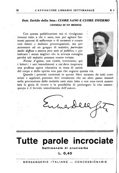 L'avvisatore librario settimanale bollettino bibliografico