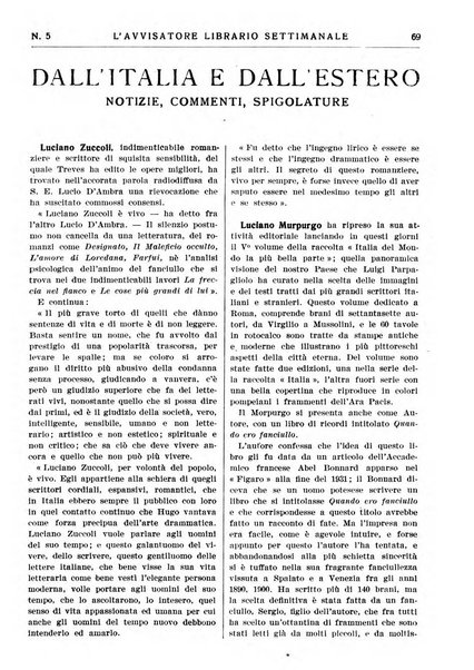 L'avvisatore librario settimanale bollettino bibliografico