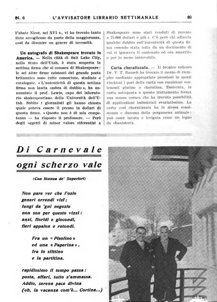 L'avvisatore librario settimanale bollettino bibliografico