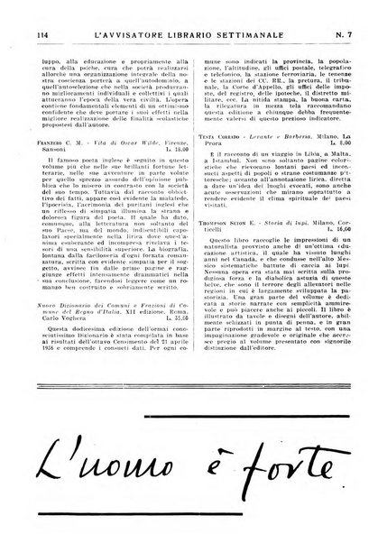 L'avvisatore librario settimanale bollettino bibliografico