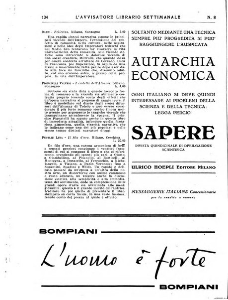 L'avvisatore librario settimanale bollettino bibliografico