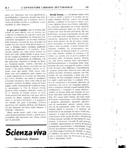 L'avvisatore librario settimanale bollettino bibliografico