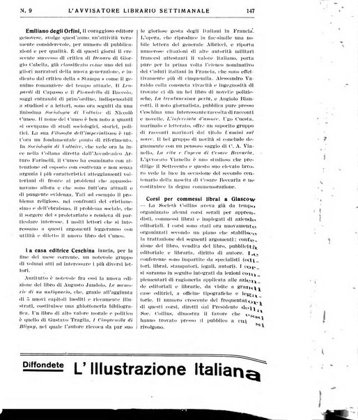 L'avvisatore librario settimanale bollettino bibliografico