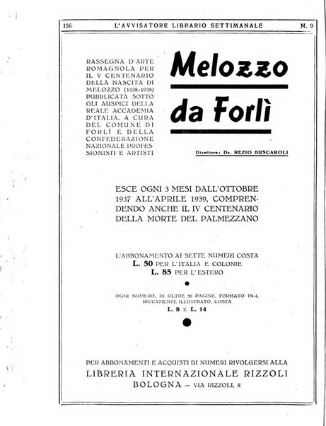 L'avvisatore librario settimanale bollettino bibliografico