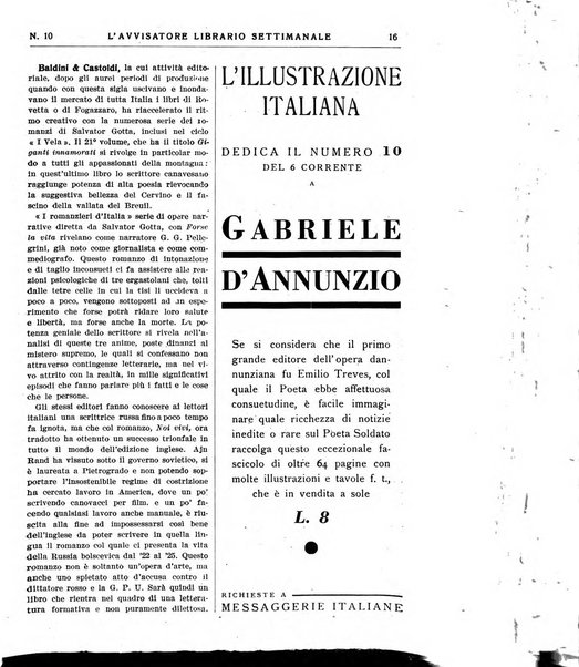 L'avvisatore librario settimanale bollettino bibliografico