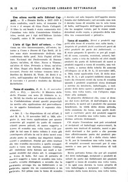 L'avvisatore librario settimanale bollettino bibliografico