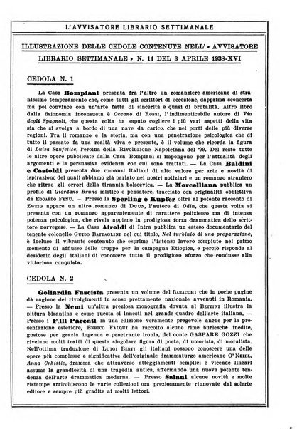 L'avvisatore librario settimanale bollettino bibliografico