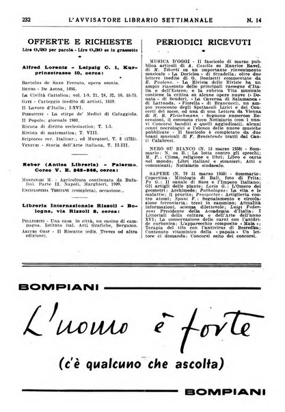 L'avvisatore librario settimanale bollettino bibliografico