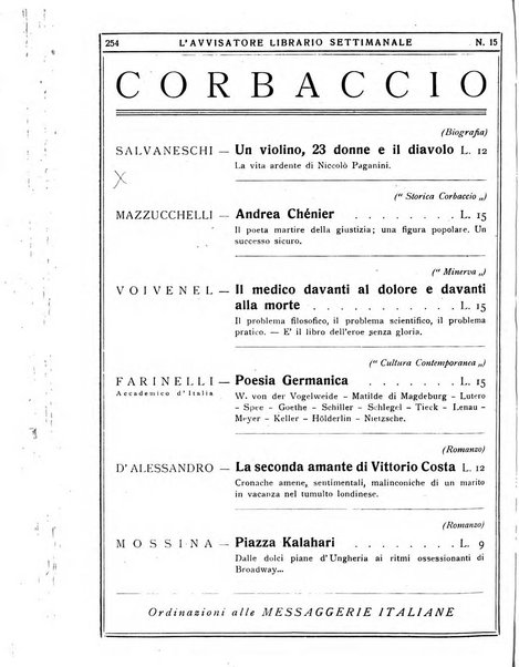 L'avvisatore librario settimanale bollettino bibliografico