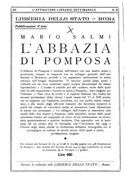 L'avvisatore librario settimanale bollettino bibliografico