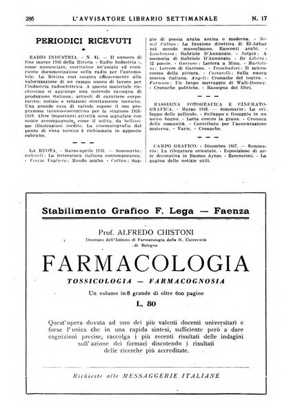 L'avvisatore librario settimanale bollettino bibliografico