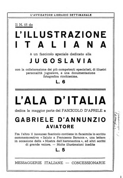 L'avvisatore librario settimanale bollettino bibliografico