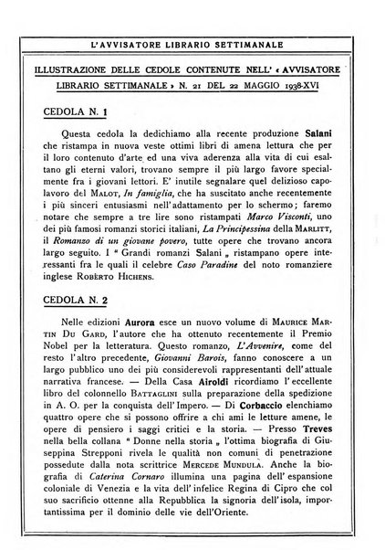 L'avvisatore librario settimanale bollettino bibliografico