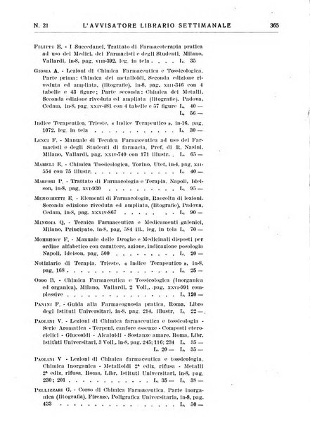 L'avvisatore librario settimanale bollettino bibliografico