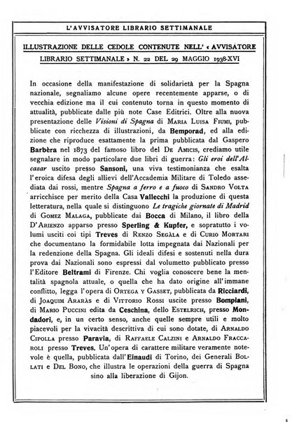 L'avvisatore librario settimanale bollettino bibliografico