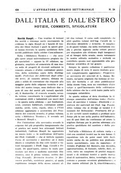 L'avvisatore librario settimanale bollettino bibliografico