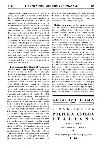 L'avvisatore librario settimanale bollettino bibliografico