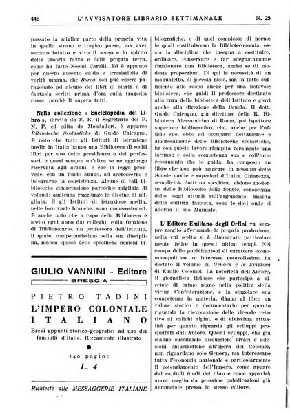 L'avvisatore librario settimanale bollettino bibliografico