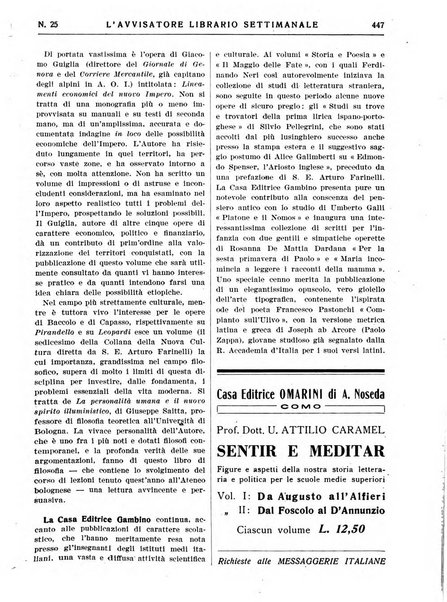 L'avvisatore librario settimanale bollettino bibliografico