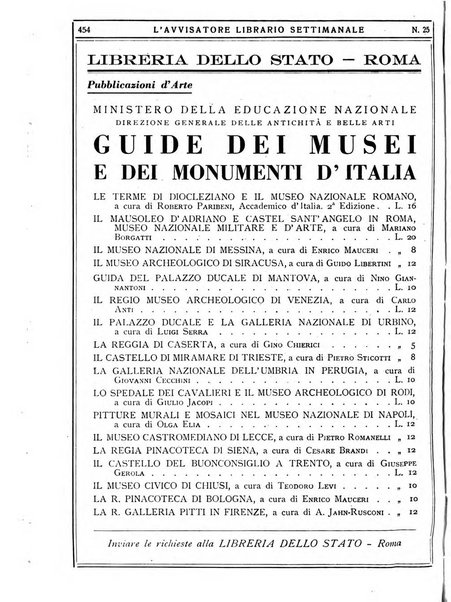 L'avvisatore librario settimanale bollettino bibliografico