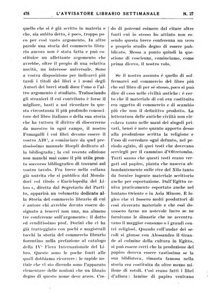 L'avvisatore librario settimanale bollettino bibliografico