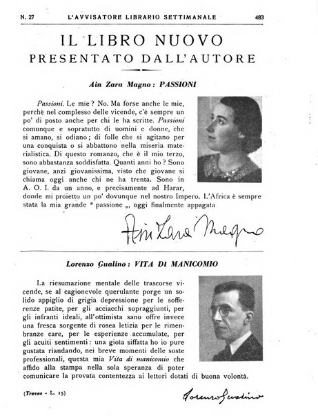 L'avvisatore librario settimanale bollettino bibliografico