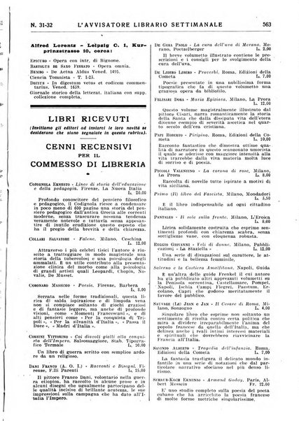 L'avvisatore librario settimanale bollettino bibliografico