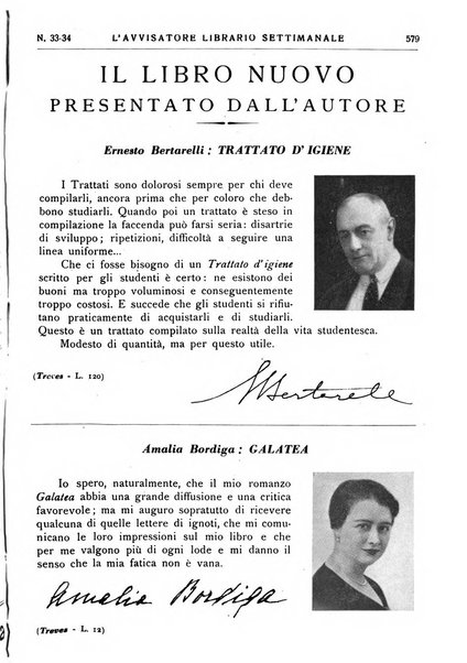 L'avvisatore librario settimanale bollettino bibliografico