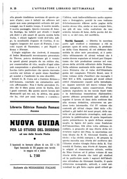 L'avvisatore librario settimanale bollettino bibliografico