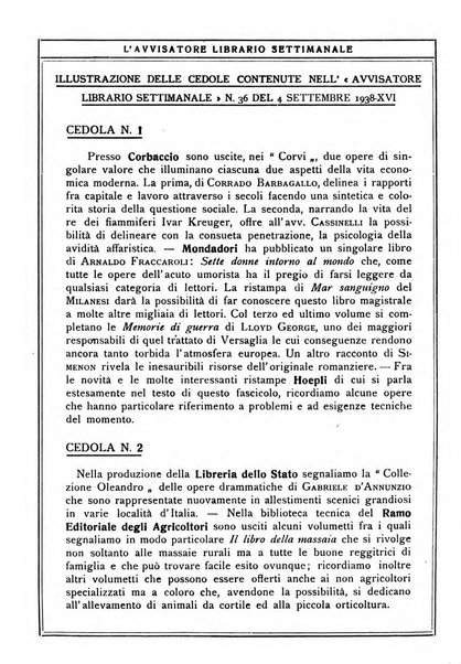 L'avvisatore librario settimanale bollettino bibliografico