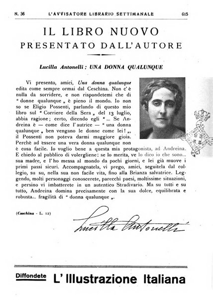 L'avvisatore librario settimanale bollettino bibliografico