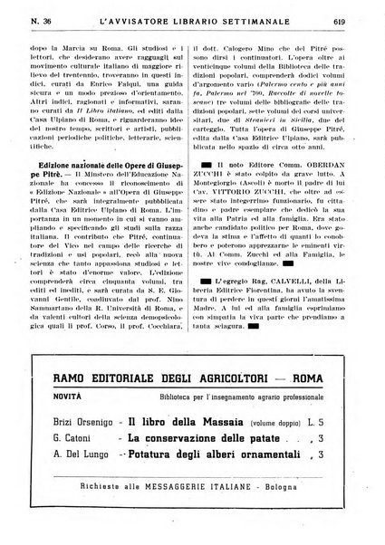 L'avvisatore librario settimanale bollettino bibliografico