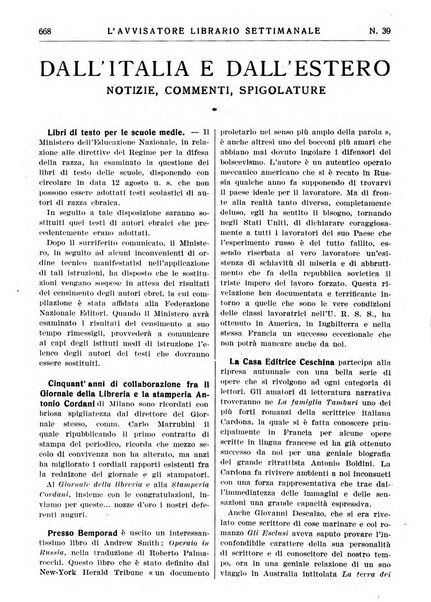 L'avvisatore librario settimanale bollettino bibliografico