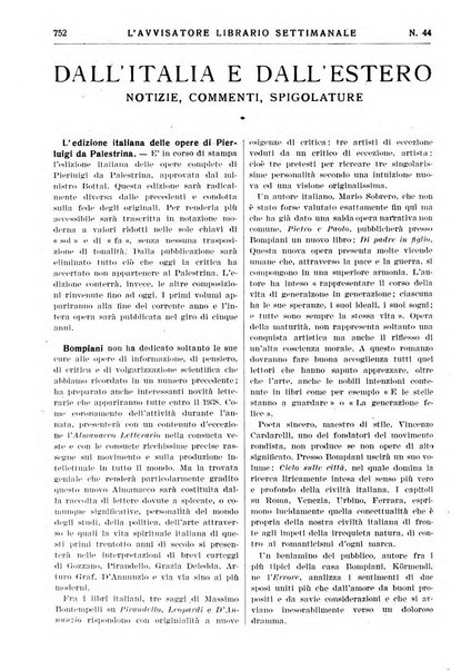 L'avvisatore librario settimanale bollettino bibliografico