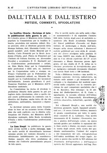 L'avvisatore librario settimanale bollettino bibliografico