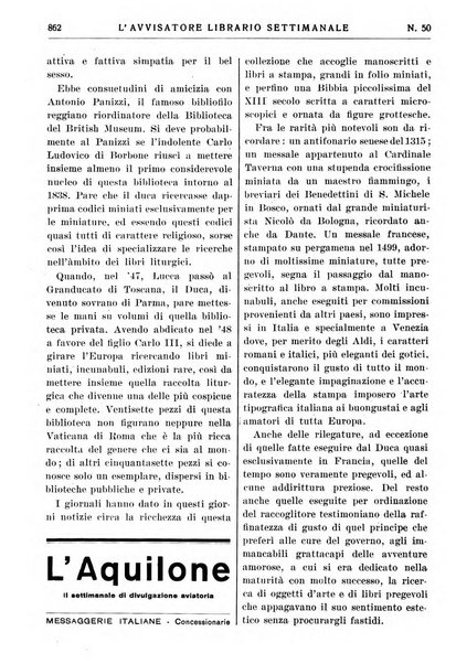 L'avvisatore librario settimanale bollettino bibliografico