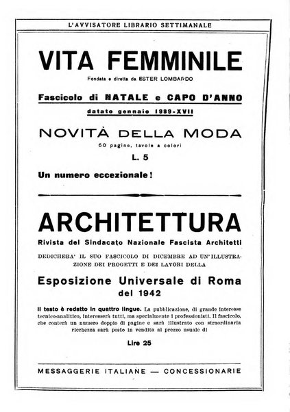 L'avvisatore librario settimanale bollettino bibliografico