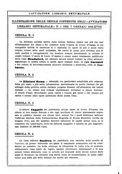 L'avvisatore librario settimanale bollettino bibliografico