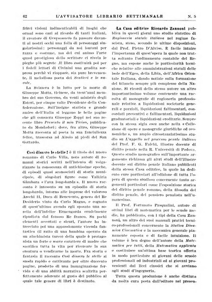 L'avvisatore librario settimanale bollettino bibliografico