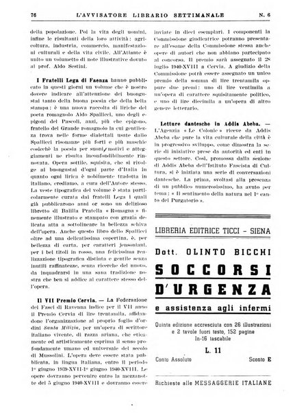 L'avvisatore librario settimanale bollettino bibliografico