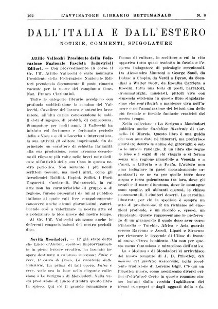 L'avvisatore librario settimanale bollettino bibliografico