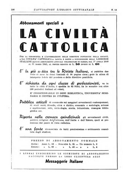 L'avvisatore librario settimanale bollettino bibliografico