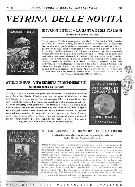 L'avvisatore librario settimanale bollettino bibliografico