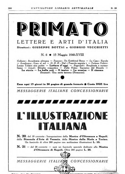 L'avvisatore librario settimanale bollettino bibliografico